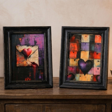 Dark Love Letters Mini Print Set - 4er Set Kunstdrucke 13x18 cm