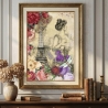 Paris – Elegante Frau & Eiffelturm A4