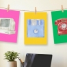 6er Set Retro Mini Print – mit Kassette, Telefon & Diskette,