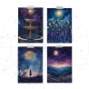 Mystisches 4er Mini Print Set 13x18 cm – Mond & Sternenhimmel 