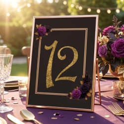 Tischnummern Hochzeit Set 1-20 |Dark Academia Hochzeitsdeko 