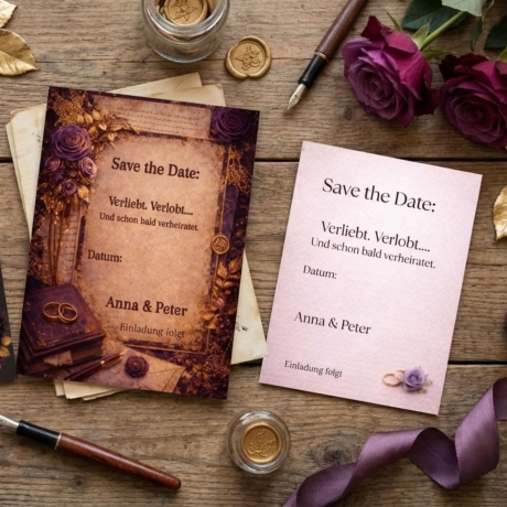 Hochzeitseinladung Canva Vorlage – 3 Motive– Save the Date