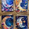 4er Set Karten Mondphasen Kunst & Astrologie – Magische Deko,Boho