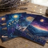 Mystisches 4er Mini Print Set 13x18 cm – Mond & Sternenhimmel 