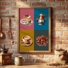 Kaffee Aquarell – Vintage Küchenposter A4