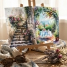 Garten Kunstkarten Set 4er Sommeridyll, Aquarell 