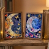 4er Set Karten Mondphasen Kunst & Astrologie – Magische Deko,Boho