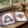 Spooky Animals Postkarten Set – Gothic Katze Eule Fledermaus