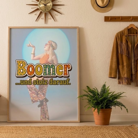 Lustiges Poster Boomer  …und stolz darauf | Deko 70er Jahre 