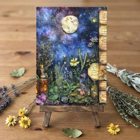 Magisches Kräuter Apotheke Postkarten Set - Elixier & Mond