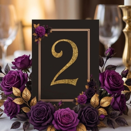 Tischnummern Hochzeit Set 1-20 |Dark Academia Hochzeitsdeko 