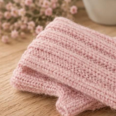 Handstulpen  aus  Alpaka, Cashmere, Maulbeerseide
