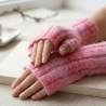Handstulpen aus  Schurwolle, Mohair, Polyacryl