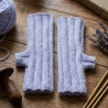 Handstulpen aus Mohair, Cashmere , Maulbeerseide