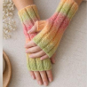 Handstulpen aus  Schurwolle, Mohair, Seide