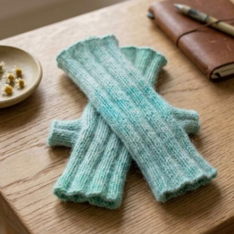 Handstulpen  aus Schurwolle, Mohair, Polyacryl