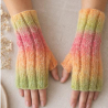 Handstulpen aus  Schurwolle, Mohair, Seide