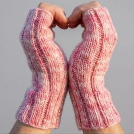 Handstulpen aus Schurwolle, Mohair, Seide