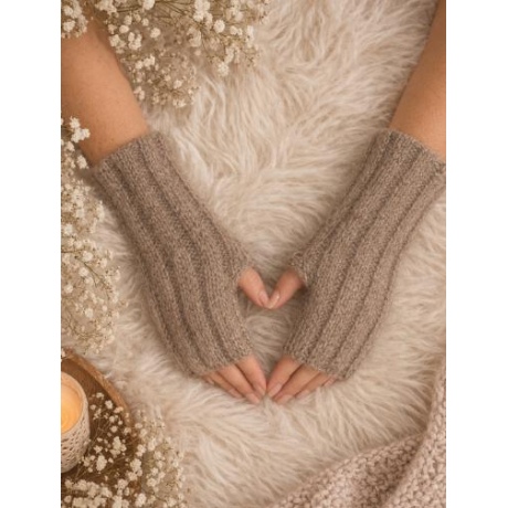 Handstulpen  aus   Alpaka, Cashmere, Maulbeerseide