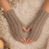 Handstulpen  aus   Alpaka, Cashmere, Maulbeerseide