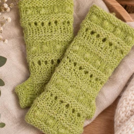 Handstulpen aus Alpaca, Baumwolle, Nylon, Schurwolle