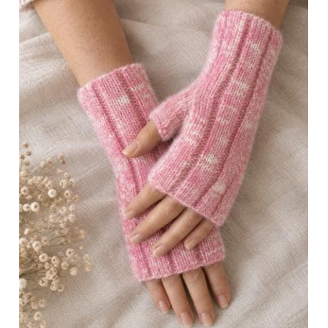 Handstulpen aus Schurwolle, Mohair, Seide