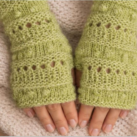 Handstulpen aus Alpaca, Baumwolle, Nylon, Schurwolle