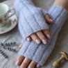 Handstulpen aus Mohair, Cashmere , Maulbeerseide