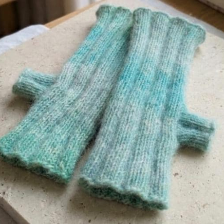 Handstulpen  aus Schurwolle, Mohair, Polyacryl