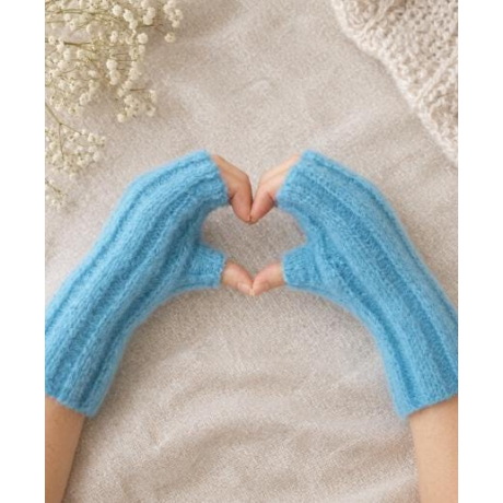 Handstulpen  aus Alpaka und Seide