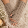 Handstulpen  aus   Alpaka, Cashmere, Maulbeerseide