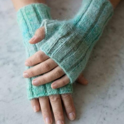 Handstulpen  aus Schurwolle, Mohair, Polyacryl