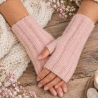 Handstulpen  aus  Alpaka, Cashmere, Maulbeerseide