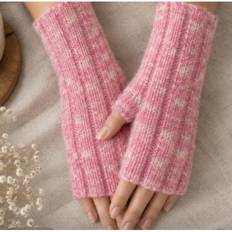 Handstulpen aus Schurwolle, Mohair, Seide