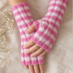 Handstulpen  aus  Alpaka, Cashmere,