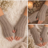 Handstulpen  aus   Alpaka, Cashmere, Maulbeerseide