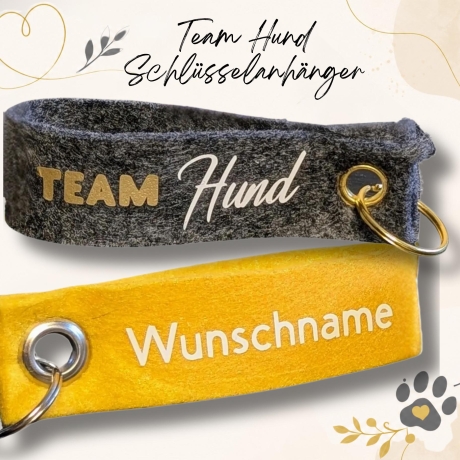 Schlüsselanhänger Team Hund personalisiert