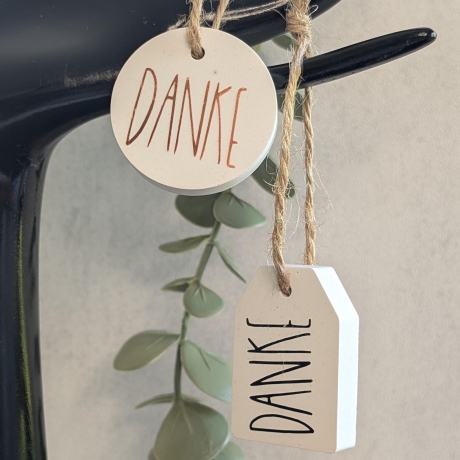 Danke-Anhänger | handgegossen und veredelt