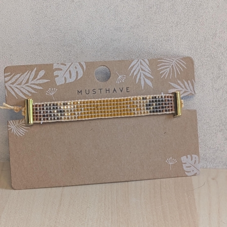 Personalisiertes Perlenarmband gewebt | Farbweltenarmband
