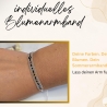 personalisiertes Armband mit floralem Muster | Wunschfarben