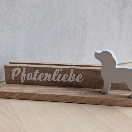 Fotoständer aus Holzklötzchen - individualisierbar