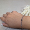 Makramee Armband mit Lavastein – schwarz, silber oder gold