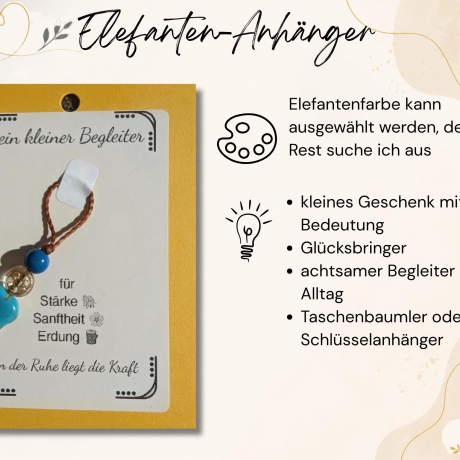 Glücksbringer Elefant Anhänger 
