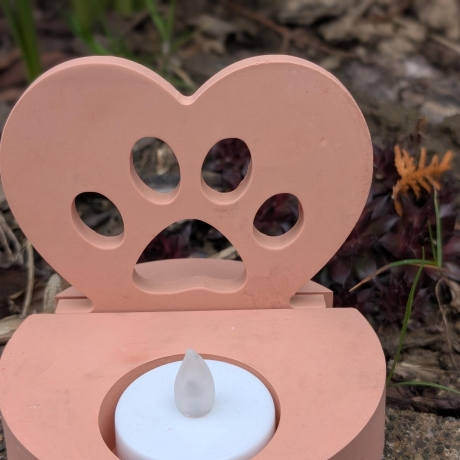 individueller Hunde- oder Pfoten-Kerzenhalter