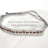 personalisiertes Armband mit floralem Muster | Wunschfarben
