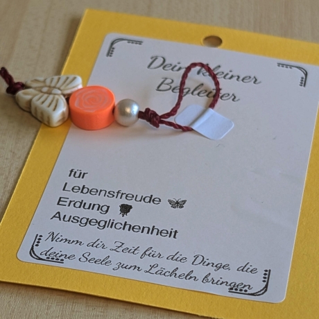 Schmetterling Glücksbringer | Anhänger mit Schmetterling & Rose