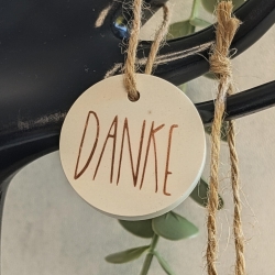 Danke-Anhänger | handgegossen und veredelt