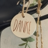 Danke-Anhänger | handgegossen und veredelt