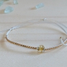 personalisiertes Armband Buchstabe | Schwarz, Weiß, Gold, Silber