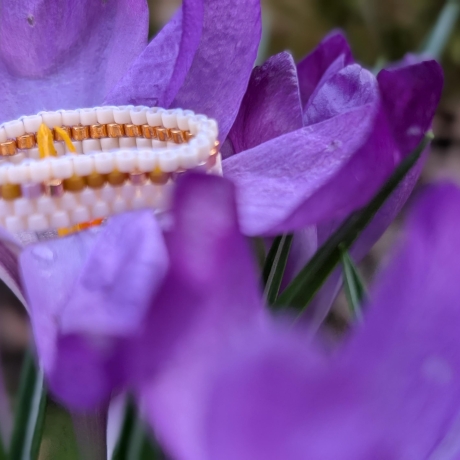 personalisierter Morsecode-Ring Peyote schmal